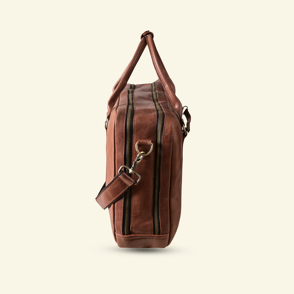 Commuter Leather Laptop Bag - Image 4